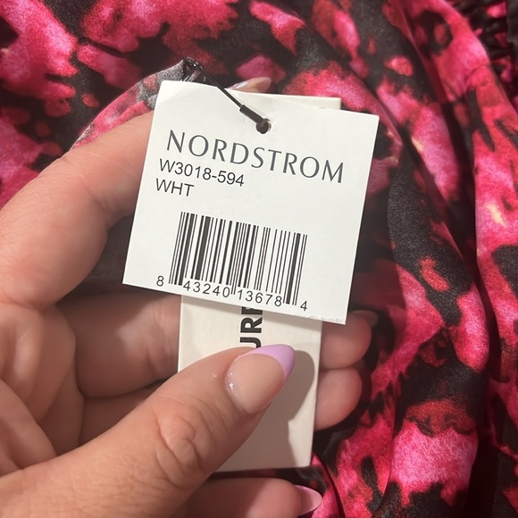 🩷✨NWT Leith Long Sleeve One‎ Shoulder Tie Top Blouse✨🩷 - Picture 10 of 10